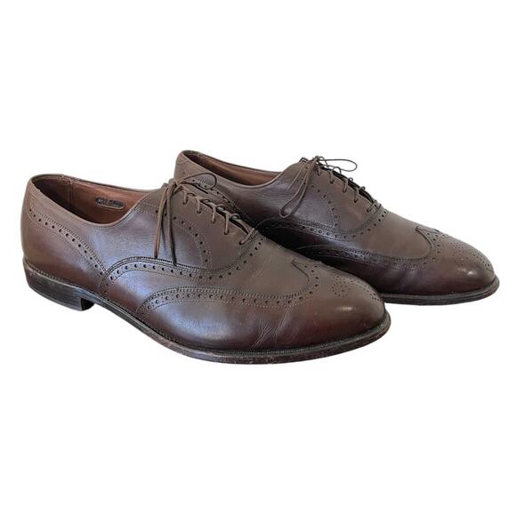 Allen Edmonds Chester Wingtip Oxfords Brown 13 D Lace-Up Career Formal Office - Picture 1 of 13